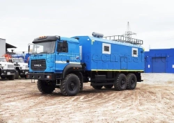 Repair and welding unit (ARS) UZST brand, type UZST02, modification 586C-20 on Ural 4320-16 chassis.
