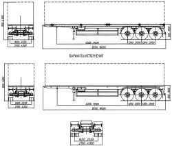 Semi-trailer-container truck 4589RA, on axle unit of OOO "MegaTron": MT-2900805.1410.3-1850, MT-2900805.1410.3-1950, MT-.