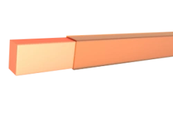 Copper enamelled wire PEAP1-155 rectangular on polyetherimide base, aluminium, with temperature index 155