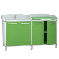 Medical changing table according to TU 32.50.30-030-69573749-2021, article number DM-1-111-16.K2.F1.