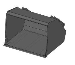 Replacement working tool for the universal agricultural loader PKU-0,8: bucket PKU-0,8-5-04