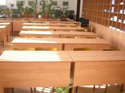 Wooden classroom table