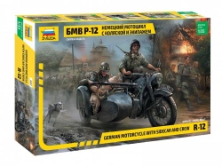 Assemblage model "German motorbike R-12 with sidecar"