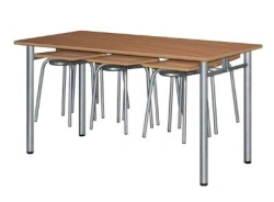 School dining table (with 6 chairs)