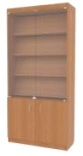 4-shelf floor standing display cabinet with glass