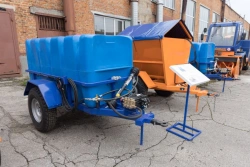 Combined utility trailer PKKD-20 with water-washing equipment.
