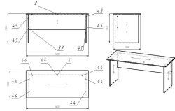 Wooden writing desk