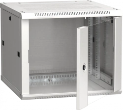 LWR3-06U66-GF ITK Cabinet LINEA W 6U 600x600 mm glass door, RAL7035