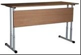Double student tables on metal frame type I with horizontal table top number 1, 2, 3, 4, 5, 6, 7