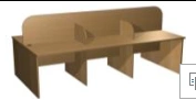 6-seat reading box, double-sided, without backlighting