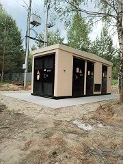 Block complete transformer substations of BKTP type with capacity 25-6300 kVa for voltage up to 35 kV, trade mark EPA
