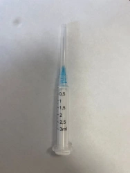Injection syringe single use sterile two-detailed 2ml "Luer-lok" with or without needle.