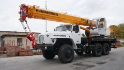 Truck crane KS-35714-10 and its modifications with the use of cabin U2.65.52.000 and its modifications manufactured by IMZ AVT L