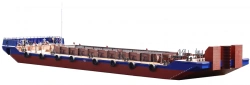 Non-self-propelled earth moving bulk carrier with 110 m3 capacity