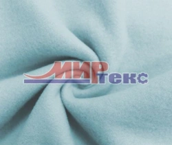 Synthetic knitted fabric (PE-100%) smooth dyed, plush, uncut with fleece on both sides
