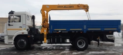 Flatbed truck with CMU (INMAN JSC IM150N, IM320), model 336976 on chassis KAMAZ-43253-G5