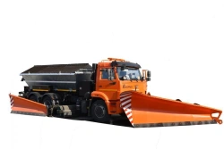 Road combined sweeping machine DMK-80 based on chassis KAMAZ 65115-50, KAMAZ 65115-A5, KAMAZ 65115-5H