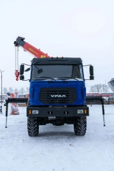 Special purpose vehicle with hydraulic loading crane of KMA type on the basis of URAL 4320 and its modifications U1K00N-L300