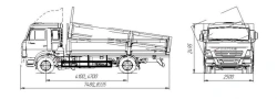 Special dump truck with three-sided unloading without CMU, modification 3957KA, on KAMAZ chassis of modifications 4308-C5.