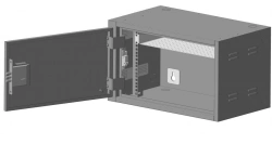 Reinforced wall-mounted distribution cabinet SHRNu-4U-250-RT-AKB