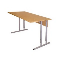Adjustable two-seater pupil's desk