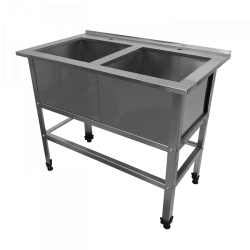 Double-section wash tub