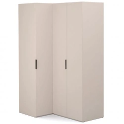 "SOHO" FHC-02.DS, Cupboard corner. 608/608, faceted. (corner +2dv.FCB, gl.608) (beige) from the set of modular furniture "SOHO".
