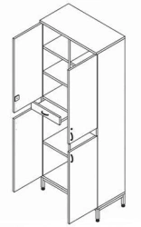 Cabinet for chemicals. Model SHH-1-3.