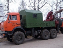 Special truck with crane-manipulator (CMU) model 574223 on KAMAZ-5350-D5 chassis (With CMU OOO "UZPM ANT" ANT 1.8-2, ANT 2