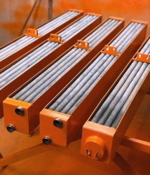 Analogue of radiator Caterpillar D9R , small section, water