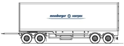 MAG-448ST four-axle commercial box trailer