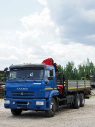 Special truck with hydraulic loading crane of MKMA type on the basis of KAMAZ 43118 and its modifications 41K37N-Z153