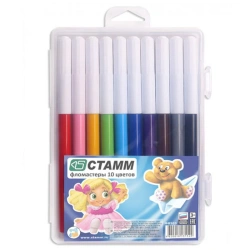 Jolly Toys" markers, 10 colours, flushable, plastic pencil case, europodweight