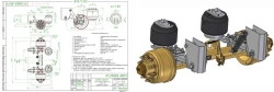 Axle carrier MT-2900034-1850 (high-frame, pneumatic, single-axle, 12.0 tonnes)