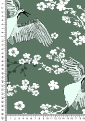 Melange mixed knitted fabric (CHL-50%; PE-50%), interlaced