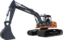 Single-bucket crawler excavator E160S ST with YaMZ-53493 engine, 2310 mm handle, 1 m.cu. bucket.