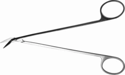 11-380-25 Vascular scissors "Diethrich" horizontally curved at an angle of 25°