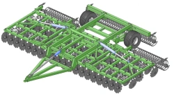 Semi-trailed disc harrow BDM-8x4PK