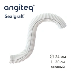 Synthetic knitted linear collagen-coated blood vessel prosthesis D 24mm L 30cm