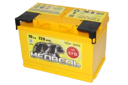 Lead battery for starting piston engines 6ST-70VLA EFB "Bear"