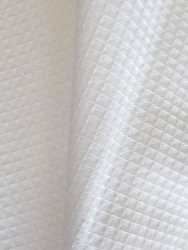 Cotton waffle weave towelling fabric "Aurora" bleached, w.p.l. 155 g/m², width 150 cm, 100% cotton. 155 g/sq.m, width 150 cm, 10