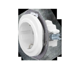 CADUCEUS ALING EON Flush-mounted earthed socket without blinds with ceramic base 16A, 250V~, white, art. no. E600.0 (