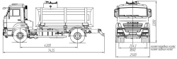 Tank truck for transportation of food liquids (technical water) ??? 4680D1-20 on KAMAZ 43253-G5 chassis.