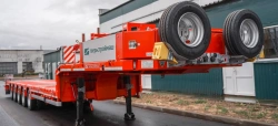 Semitrailer Tverstroimash 993951 modification 0023, variant - sliding platform with mechanical gangways