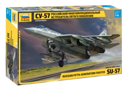 Assembled model "Russian fifth generation aircraft Su-57"
