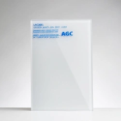 Lacobel Crystal White coated sheet glass 4 mm thick