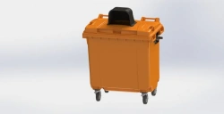 Mobile waste bin 770l Art.26.C19.H (20.804.30.PE; 21.053.30.T)