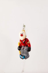Licence Christmas tree toy made of glass "Hockey Goalie"