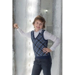Knitted waistcoat for boys of school age group and teenagers