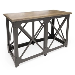 Loft bar table on metal frame